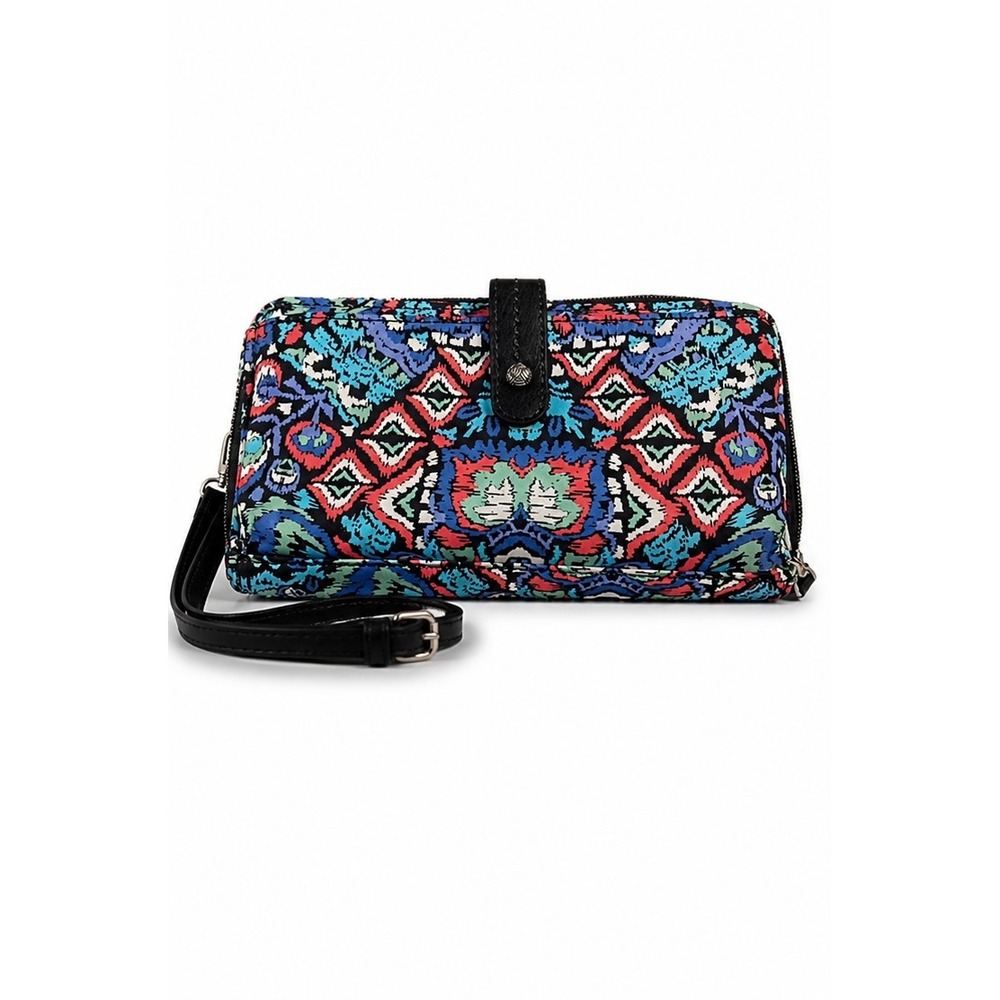Sakroot Crossbody Wallet Cellphone Bag Blue Red Tribal Print Boho Colorful Purse